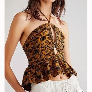 Free People Keyhole Halter Top